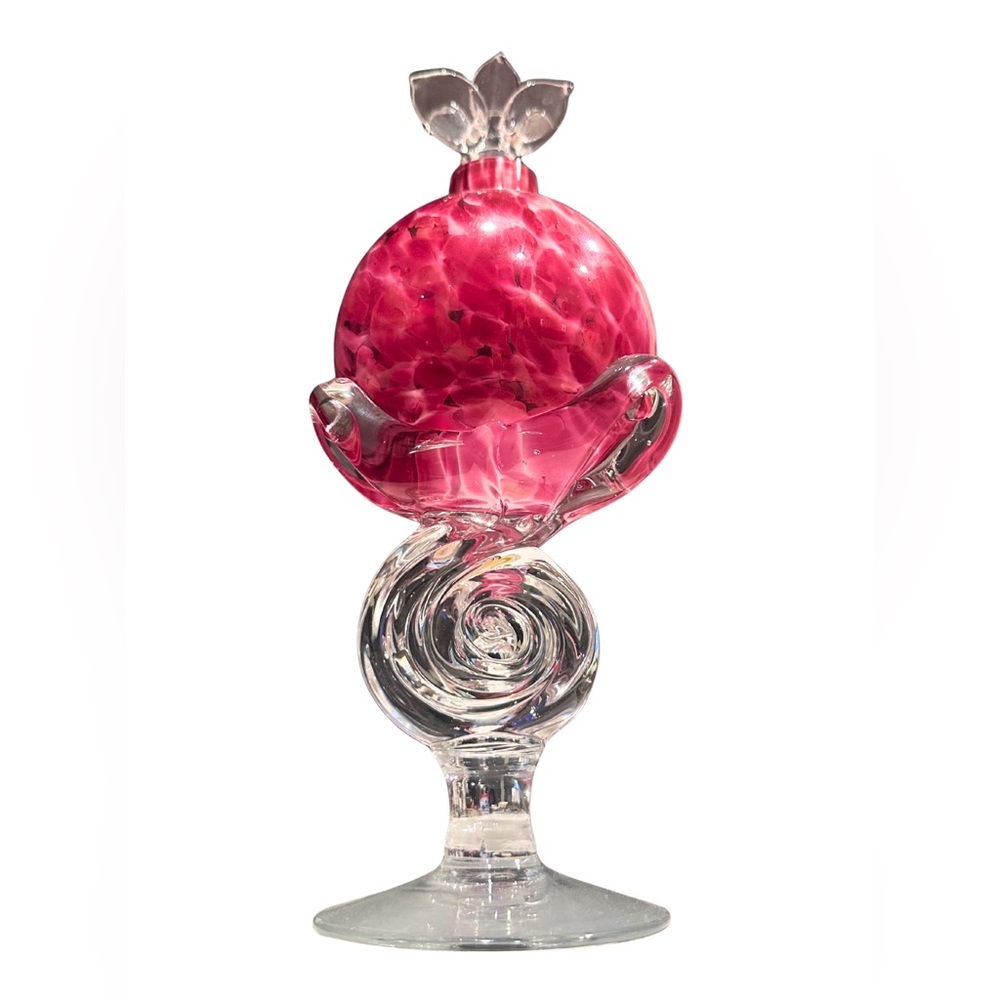 Stunning Art Glass Perfume Bottle w/Stopper - Picture 4 of 6